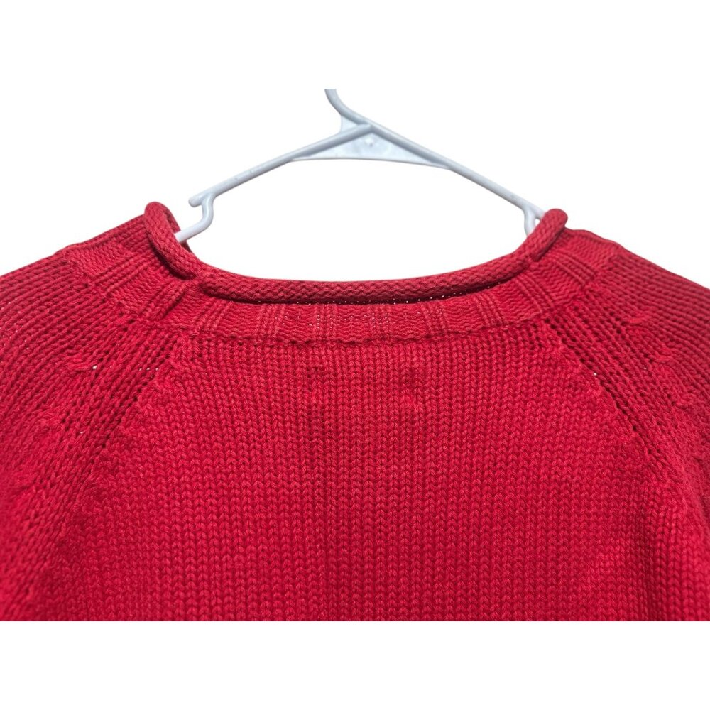 Vintage StJohnsBay Cable Knit Roll Neck Sweater Womens 3X Red Christmas Preppy - Picture 8 of 14